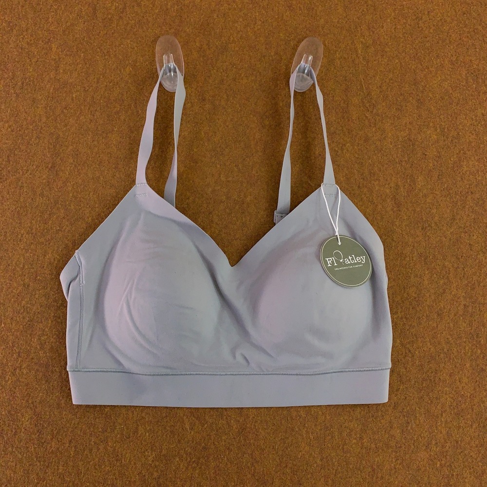 Floatley Women Size Small Grey Cozy Adjustable Wireless Padded Bra NWT